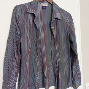 Striped Button-Up Shirt